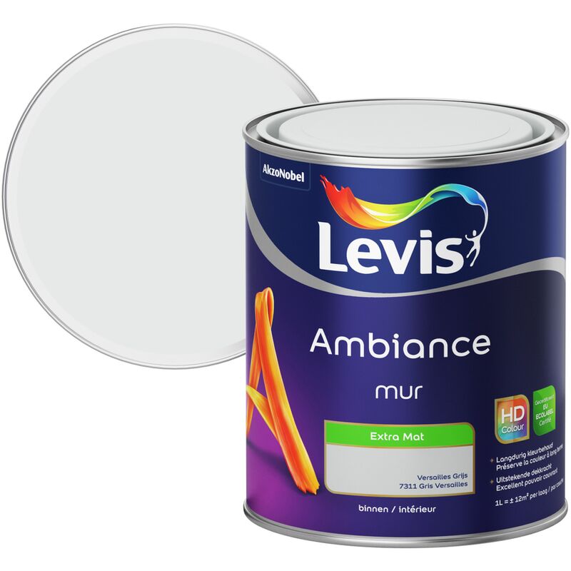 

Mural 'ambiente' extra gris mate de Versalles - 1L - Levis