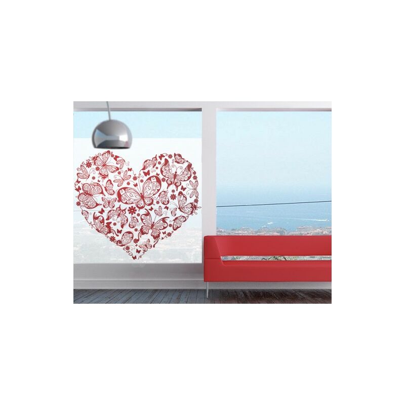 

Bilderwelten - Mural para ventana Heart Made Of Butterflies Dimensión LxA: 72cm x 72cm