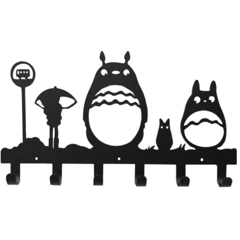 Mural Patères Portemanteau avec 6 Crochets,Déco Murale Métal Porte Manteaux pour Manteau Chapeau Vêtements Sacs Clé ou Serviettes