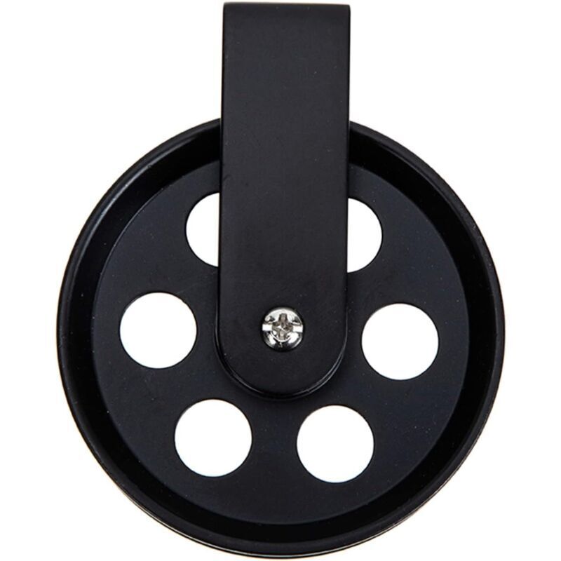 Murale Accessoires D'Éclairage Cintres Métalliques Robustes Roue De Poulie Rétro Noir Poulie De Roue Vintage Roue Simple Petite Poulie En Fer Forgé