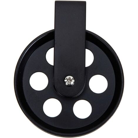 Murale Accessoires D'Éclairage Cintres Métalliques Robustes Roue De Poulie Rétro Noir Poulie De Roue Vintage Roue Simple Petite Poulie En Fer Forgé