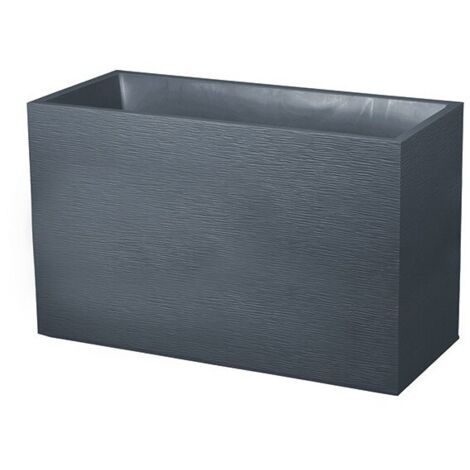 Muret jardinière Graphit 99,5 × 39,5 × 60 cm - 116 L - gris anthracite  - EDA