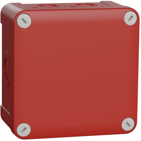 Mureva Box boîte dérivation 960° rouge -7x20/25 -int 105x105x55 ext 116x116x62 SCHNEIDER ENN05175
