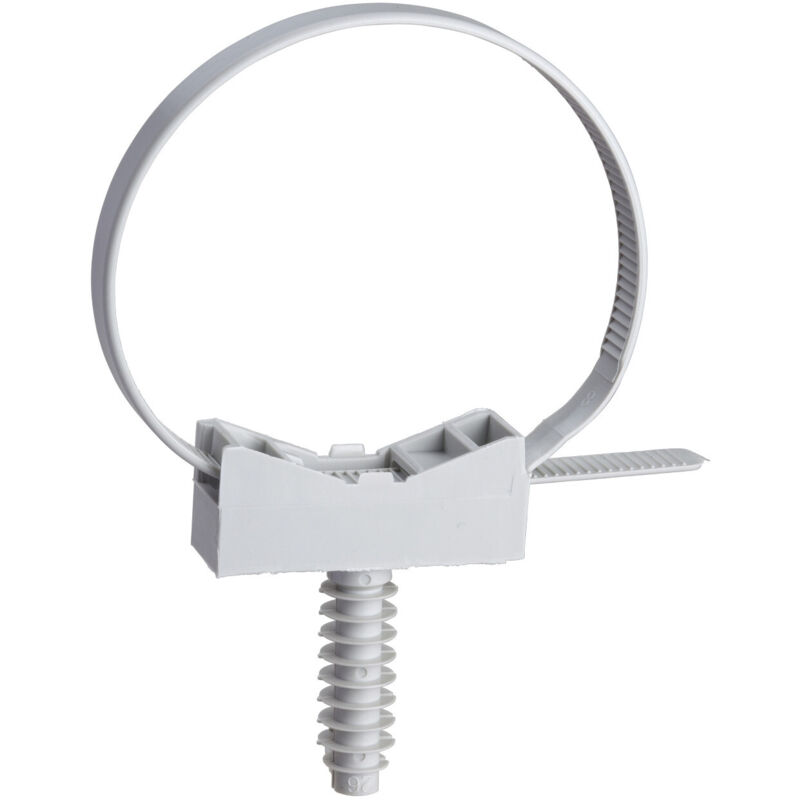 Schneider Electric - Mureva fix, collier pour conduit Ø40-63 mm + chevilles Ø8 - gris - 100 pièces - ENN47963