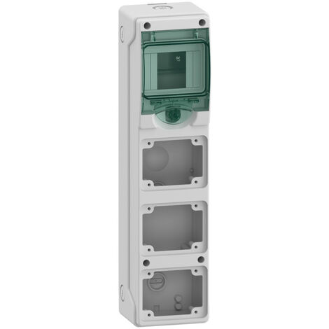 Mureva mini coffret pour prises 98x392mm 4 Modules x 3 Ouvertures 65x85mm (13152M)