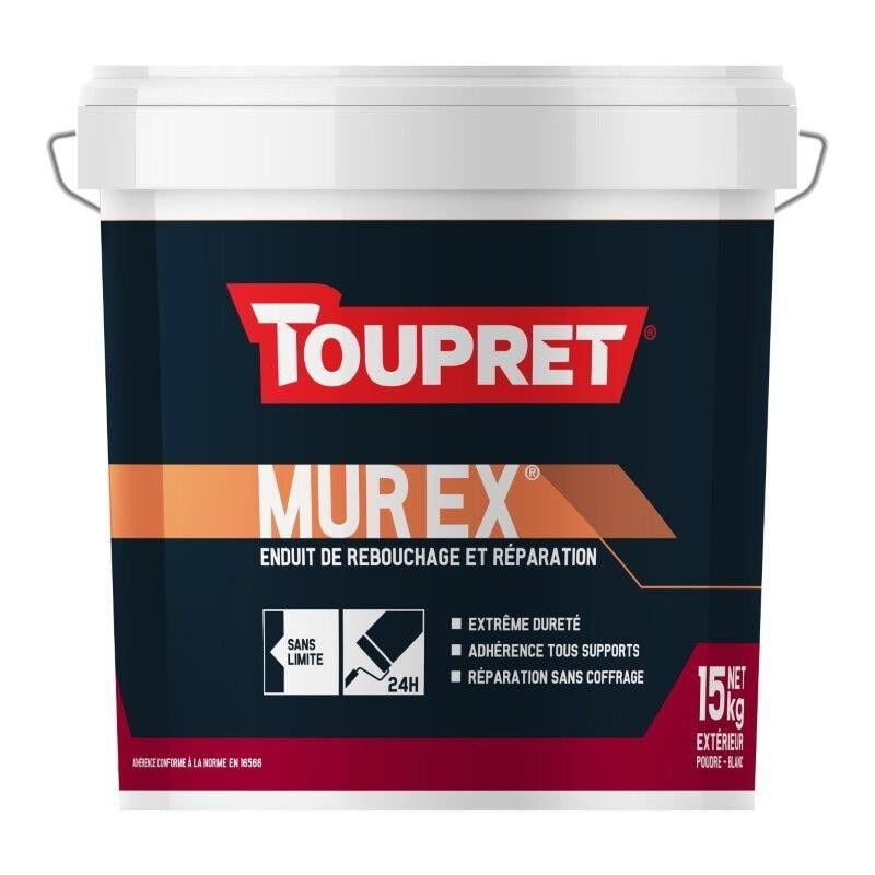 Enduit Toupret rebouchage et réparations extérieurs poudre Conditionnement: 15KG