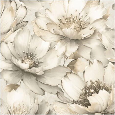 Muriva Aminah Floral Cream Wallpaper Paste The Paper Heavyweight Washable