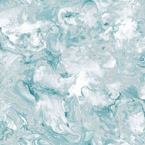 main image of "Muriva Elixir Marble Teal Wallpaper 166503 - Feature Metallic Marble Effect"