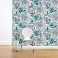 Pink Grey Blue Rose Gold Floral Butterfly Wallpaper Glitter Muriva  Summertime