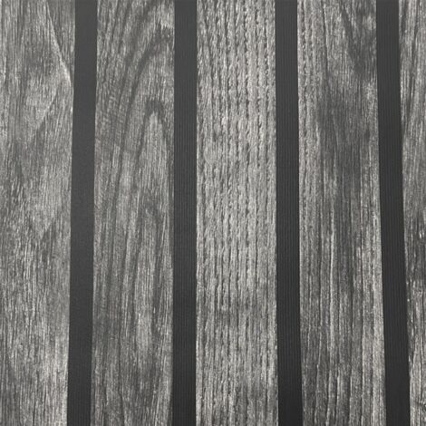 Muriva Wooded Slats Black Charcoal Wallpaper Contemporary Modern Feature Wall