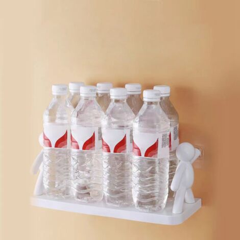 Murli - Étagère murale sans fixation petite figurine grande capacité plastique blanc