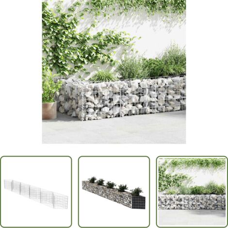 Muro de contención -  Cesta de muro de gaviones acero galvanizado 300x30x50 cm