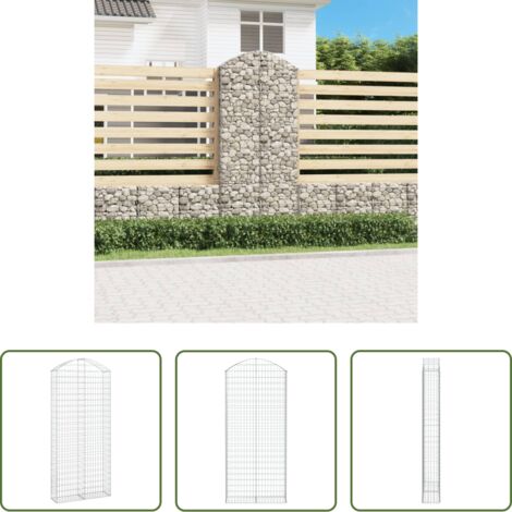 Muro de contención -  Cesta gaviones forma arco hierro galvanizado 100x30x220/240 cm
