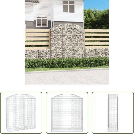 Muro de contención -  Cesta gaviones forma arco hierro galvanizado 150x50x160/180 cm