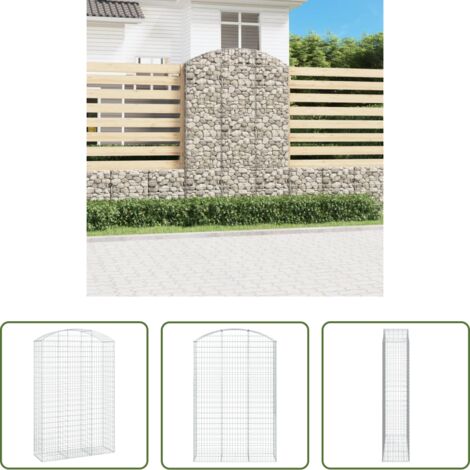 Muro de contención -  Cesta gaviones forma arco hierro galvanizado 150x50x220/240 cm