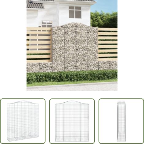 Muro de contención -  Cesta gaviones forma arco hierro galvanizado 200x50x220/240 cm