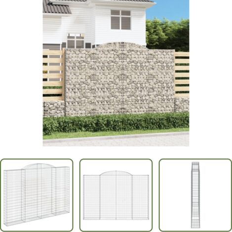Muro de contención -  Cesta gaviones forma arco hierro galvanizado 300x30x200/220 cm