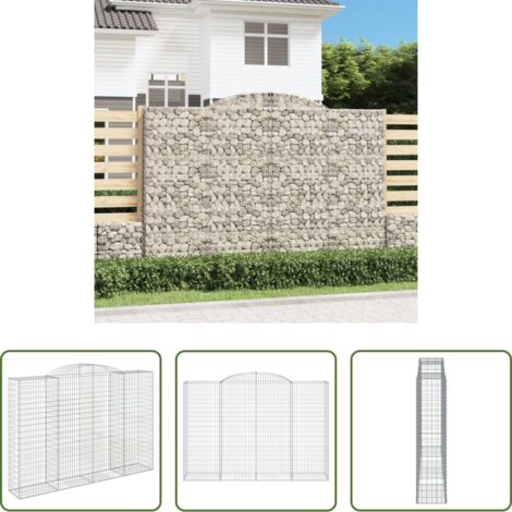 Muro de contención -  Cesta gaviones forma arco hierro galvanizado 300x50x200/220 cm