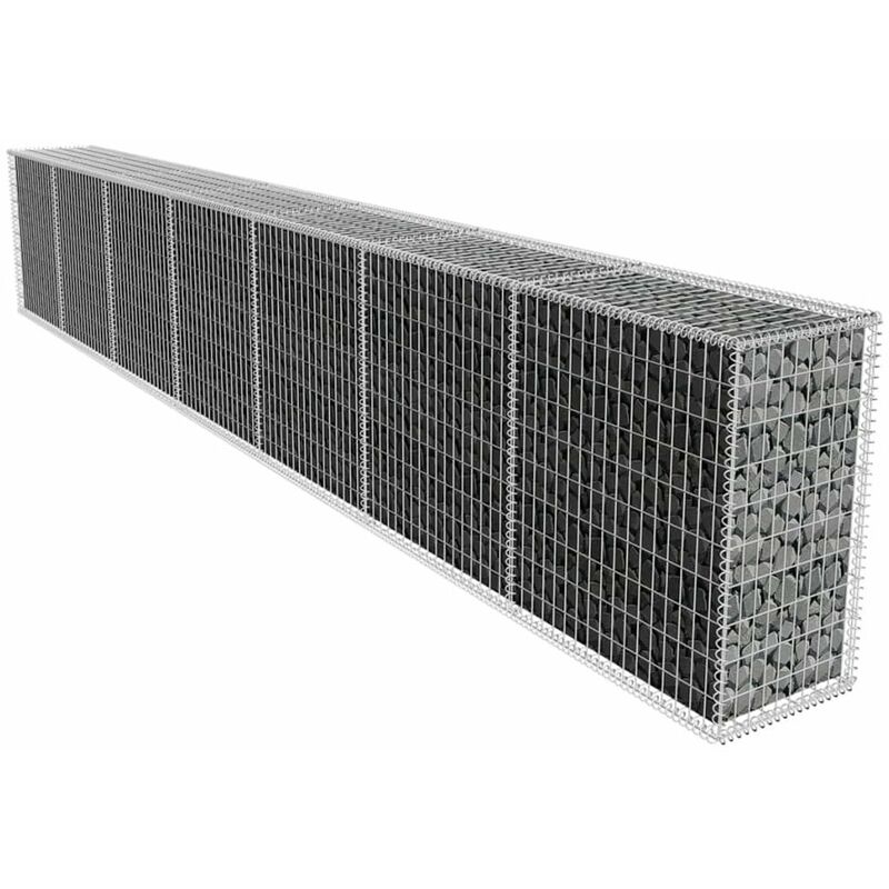 

Muro de gaviones con cubierta acero galvanizado 600x50x100 cm