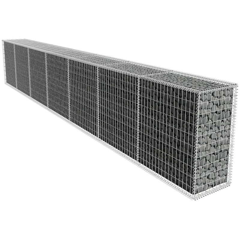 

Muro de gaviones con cubierta acero galvanizado 600x50x100 cm