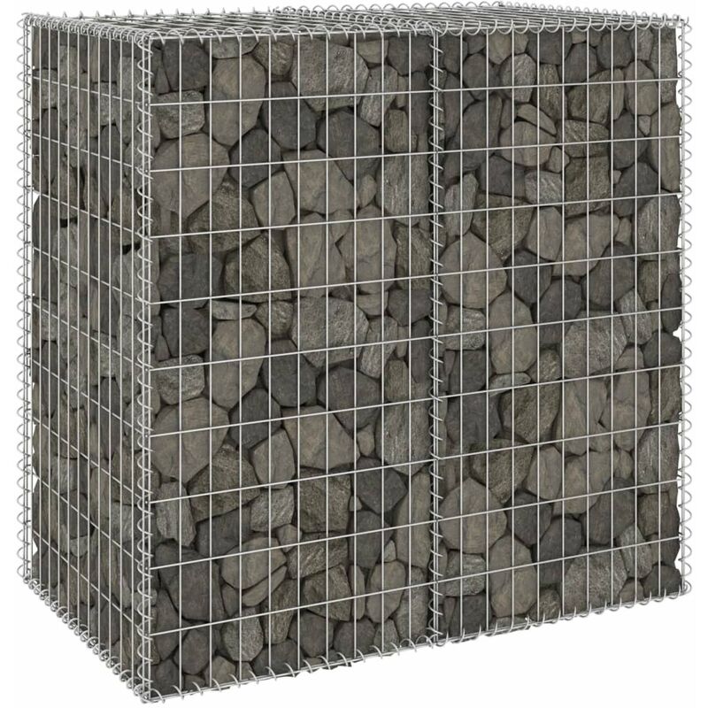 

Muro de gaviones con cubiertas acero galvanizado 100x60x100 cm