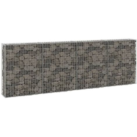 Muro de gaviones con cubiertas acero galvanizado 300x30x100 cm