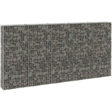 Muro de gaviones con cubiertas acero galvanizado 300x30x150 cm