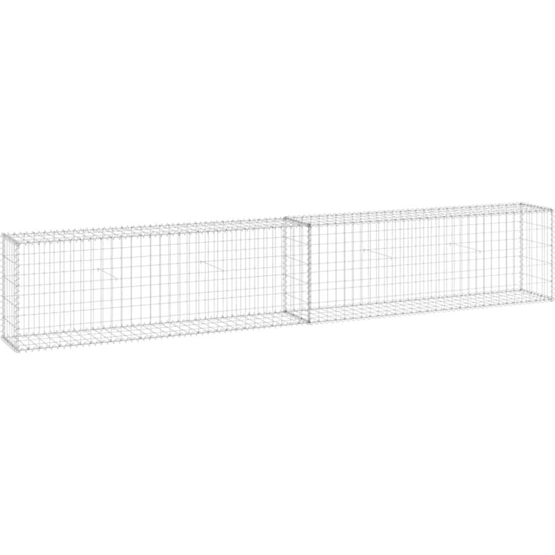 

vidaXL Muro de gaviones con cubiertas acero galvanizado 300x30x50 cm - Plateado