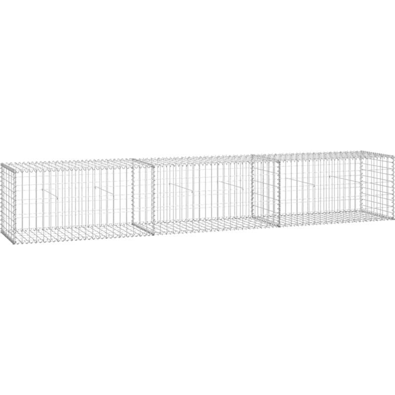 

Muro de gaviones con cubiertas acero galvanizado 300x50x50 cm - Plateado - Vidaxl
