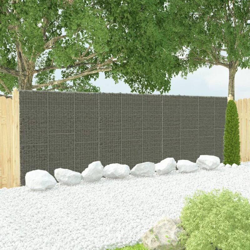 

Muro de gaviones con cubiertas acero galvanizado 600x30x200 cm