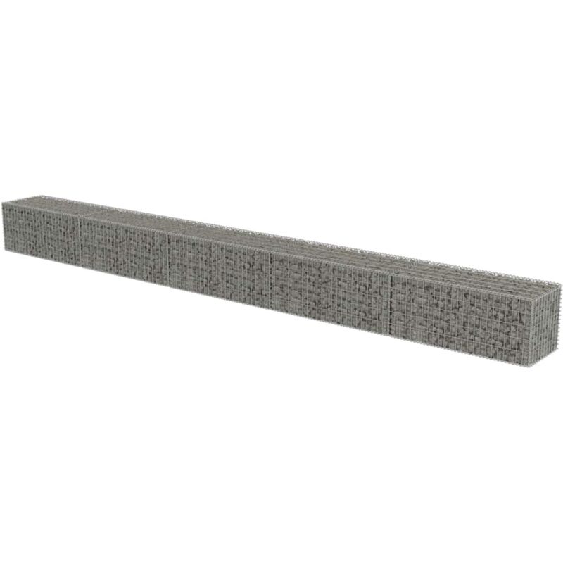 

vidaXL Muro de gaviones con cubiertas acero galvanizado 600x50x50 cm - Plateado