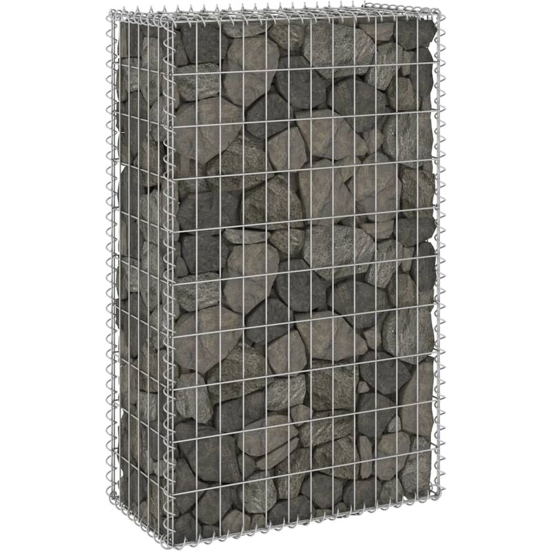 

Muro de gaviones con cubiertas acero galvanizado 60x30x100 cm