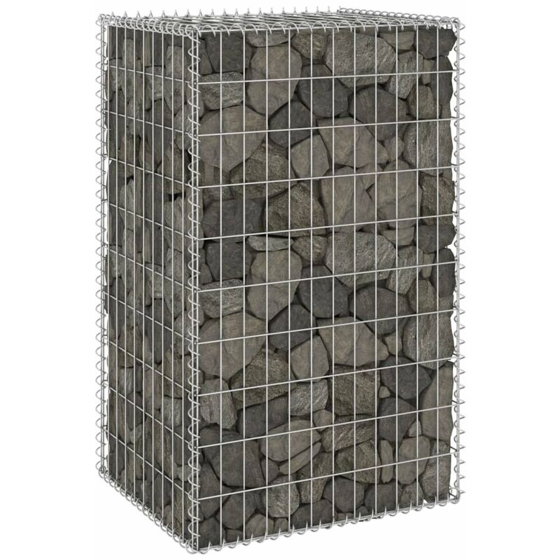 

Muro de gaviones con cubiertas acero galvanizado 60x50x100 cm