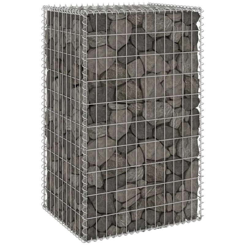 

Muro de gaviones con cubiertas acero galvanizado 60x50x100 cm