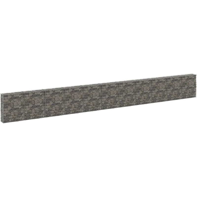 

Youthup - Muro de gaviones con cubiertas acero galvanizado 900x30x100 cm - Plateado