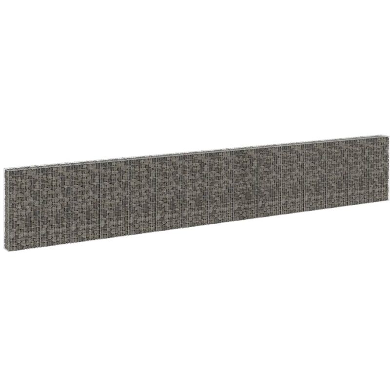 

Muro de gaviones con cubiertas acero galvanizado 900x30x150 cm