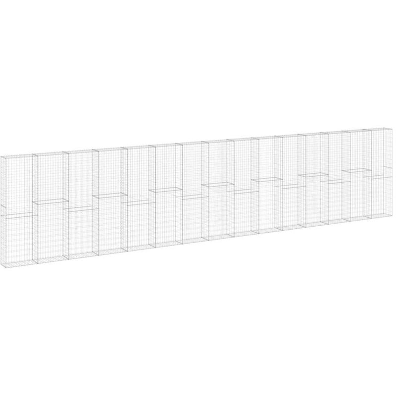 

Muro de gaviones con cubiertas acero galvanizado 900x30x200 cm - Plateado - Vidaxl