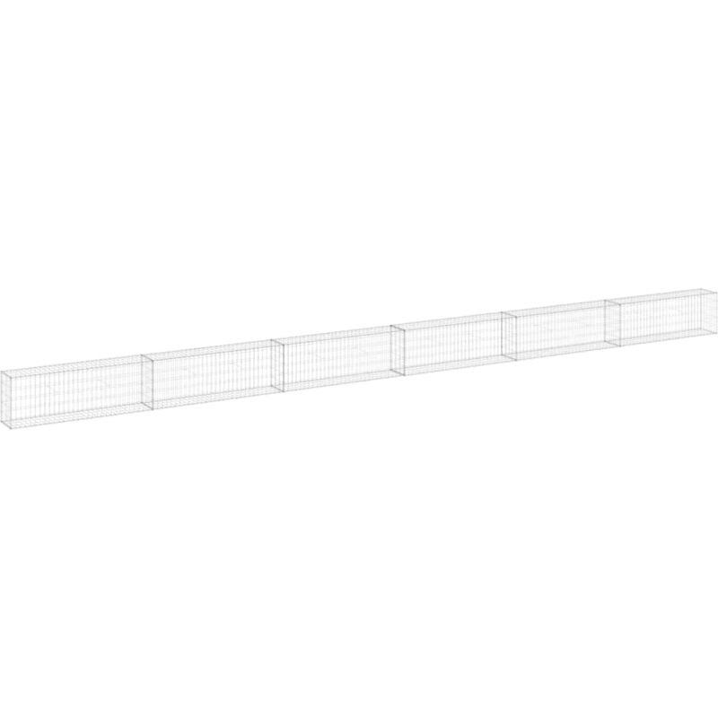 

Muro de gaviones con cubiertas acero galvanizado 900x30x50 cm - Plateado - Vidaxl