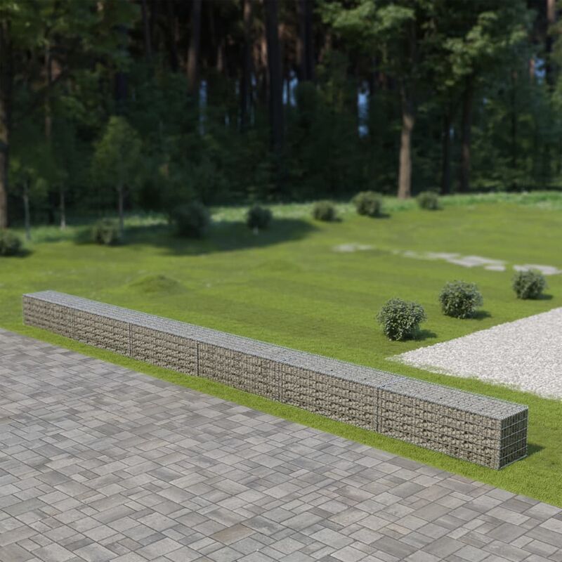 

Muro de gaviones con cubiertas acero galvanizado 900x50x50 cm