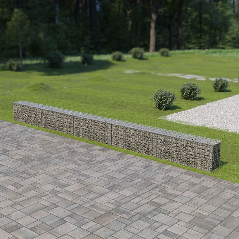 

Muro de gaviones cubiertas acero galvanizado 600x30x50 cm