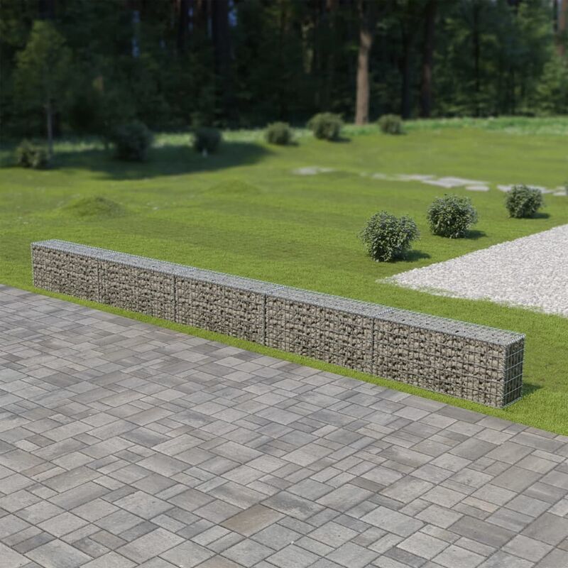 

Muro de gaviones cubiertas acero galvanizado 600x30x50 cm