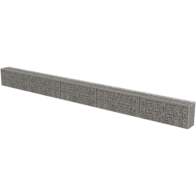 

Muro de gaviones cubiertas acero galvanizado 600x30x50 cm - Plateado - Vidaxl
