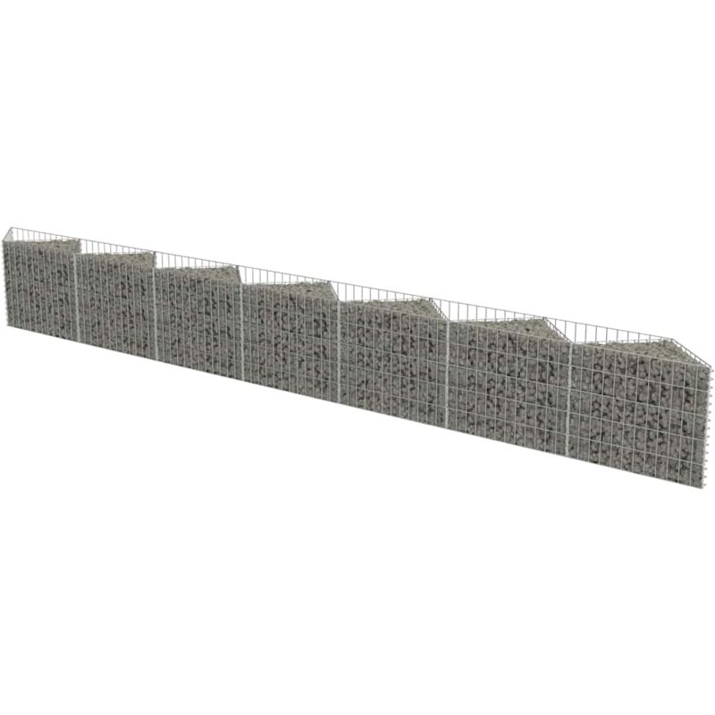 

Muro de gaviones de acero 450x30x50 cm - Plateado - Vidaxl