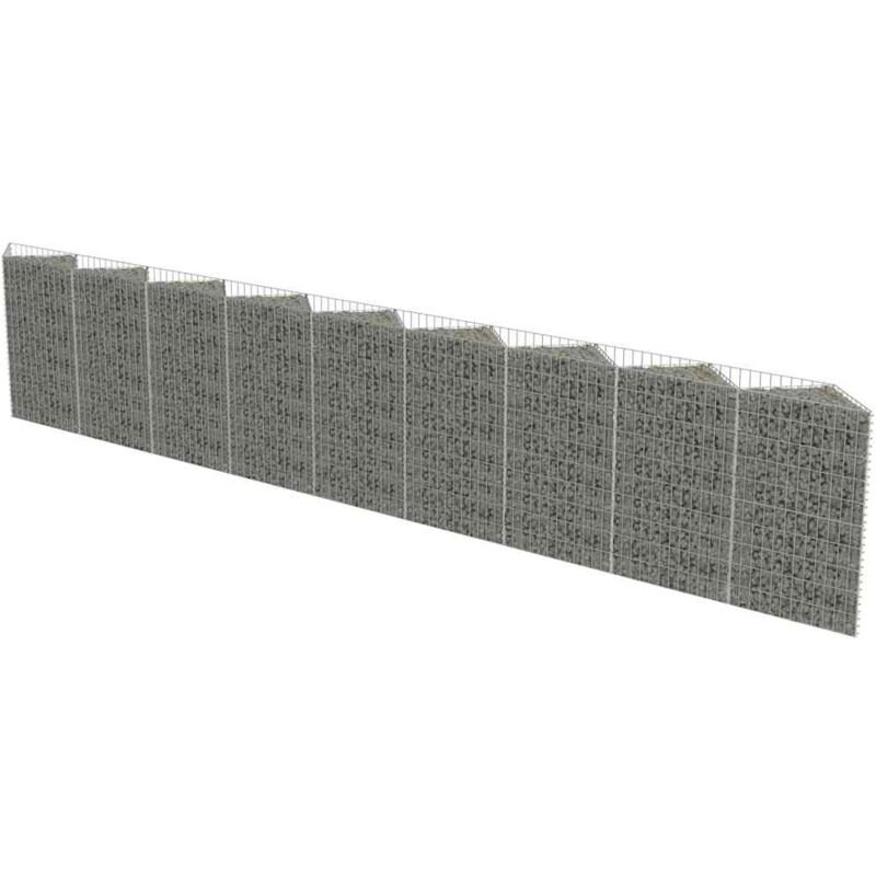 

Muro de gaviones de acero 630x30x100 cm - Plateado - Vidaxl