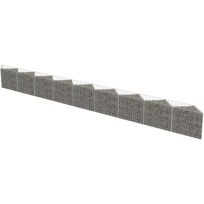 

Muro de gaviones de acero 630x30x50 cm - Plateado - Vidaxl