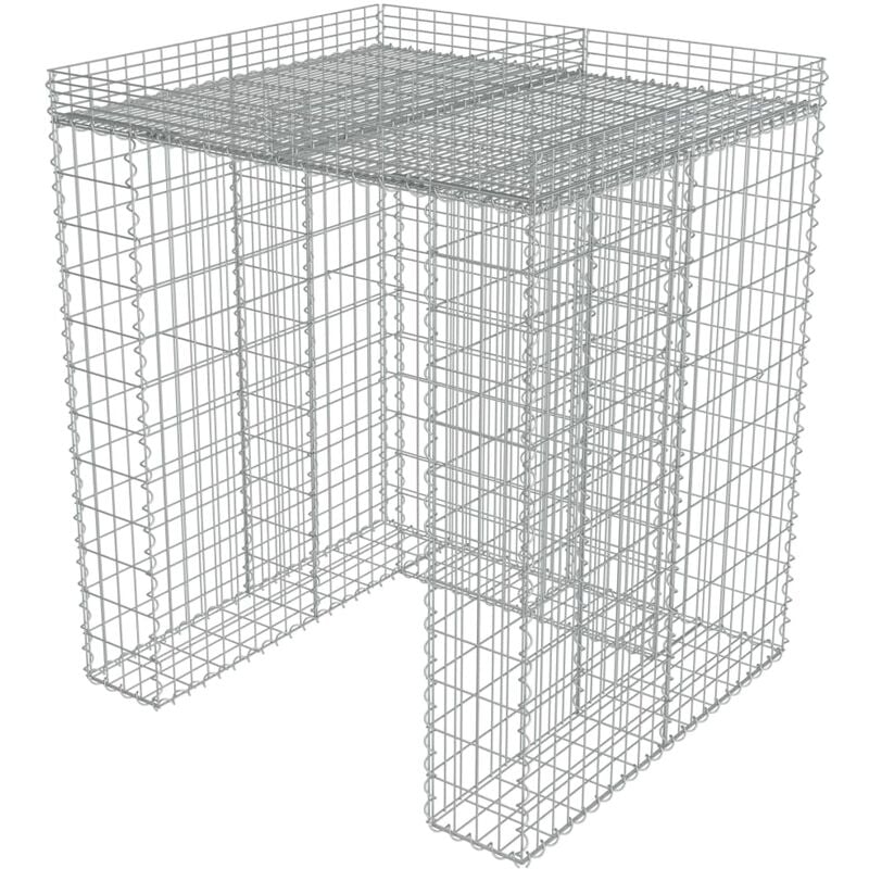 

Muro de Gaviones para Contenedor de Basura Acero 110x100x130cm - Plateado - Vidaxl