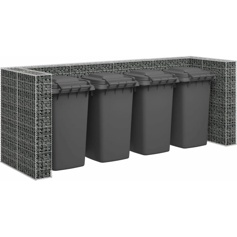 

Muro de gaviones para contenedor de basura acero 320x100x120 cm