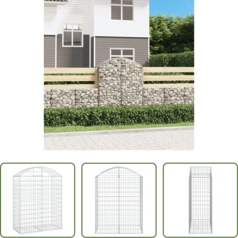 Muro di contenimento -  Cesto Gabbione ad Arco 100x50x120/140 cm Ferro Zincato
