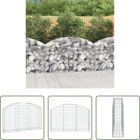 Muro di contenimento -  Cesto Gabbione ad Arco 150x30x80/100 cm Ferro Zincato