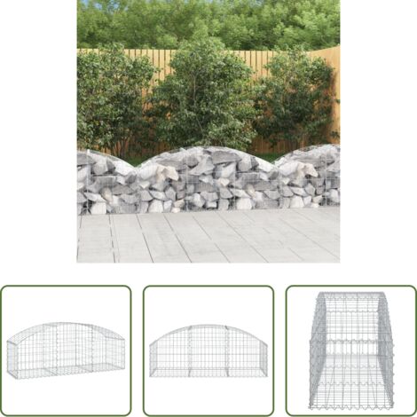 Muro di contenimento -  Cesto Gabbione ad Arco 150x50x40/60 cm Ferro Zincato